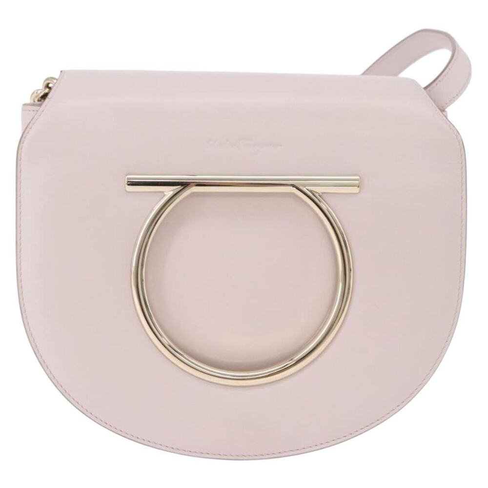Salvatore Ferragamo Gancini Chain Shoulder Bag Pink